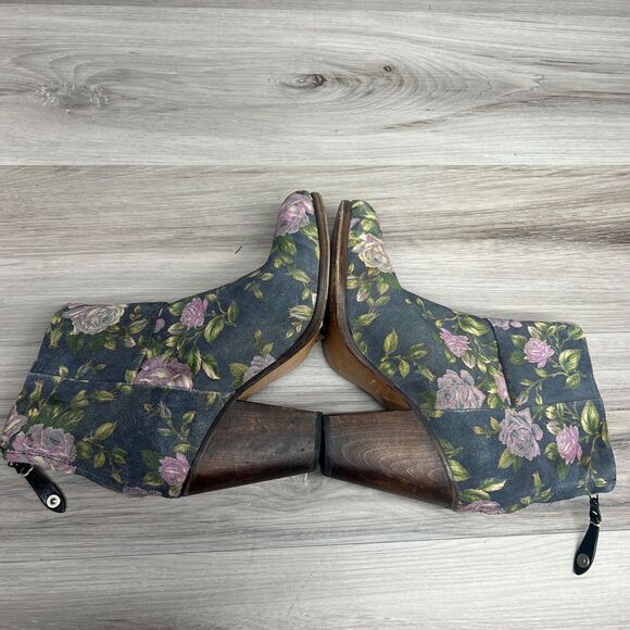 Rag & Bone Floral Newbury Ankle Booties Heel Boots Floral Womens Size 6 36 Roses - Picture 2 of 15